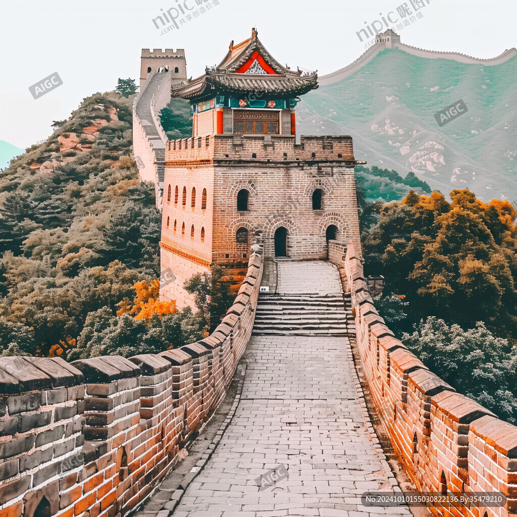 长城建筑长城秋色