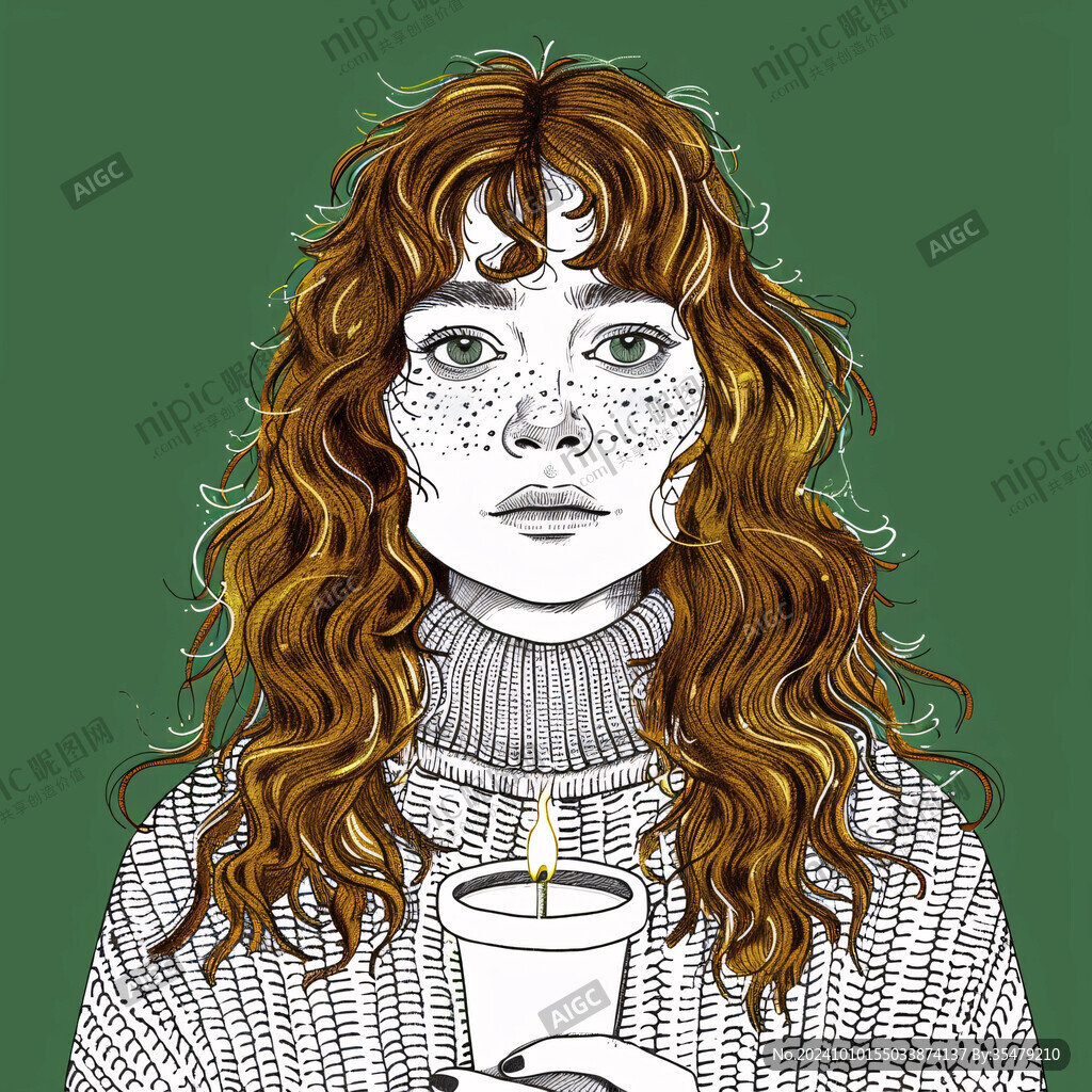 少女海报插画
