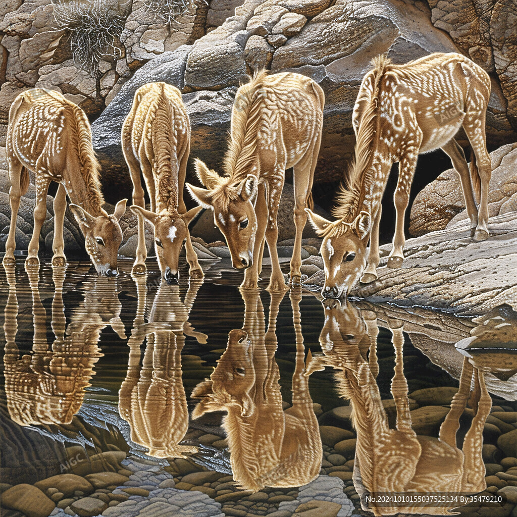 沙漠骆驼3d画