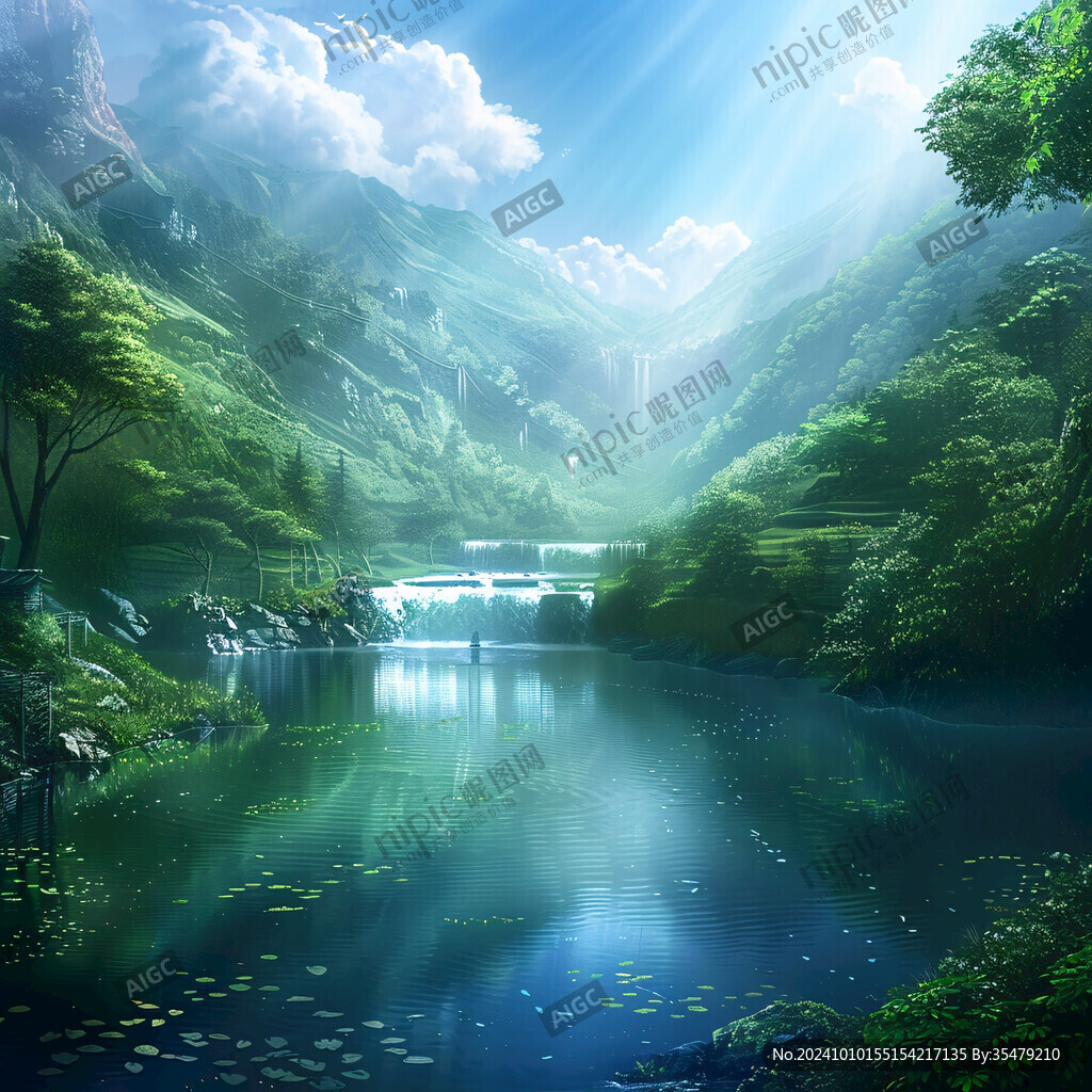 山水画合成图