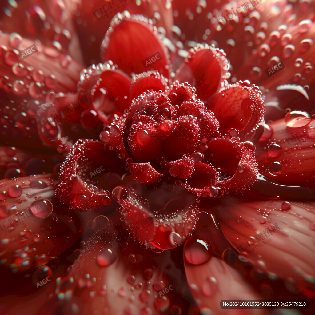 3d红色花