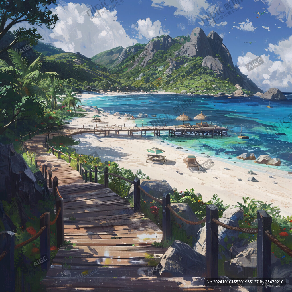 动漫海边