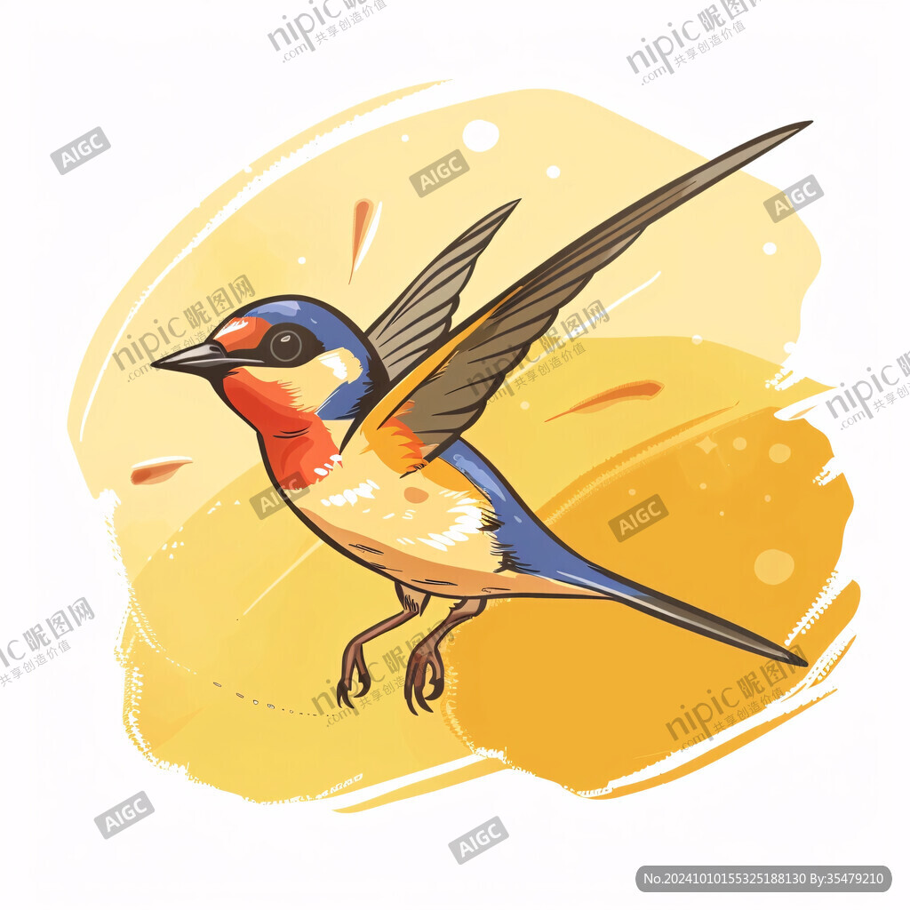 枝头小鸟插画