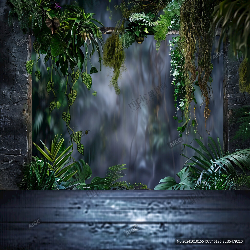 热带雨林花草树木背景