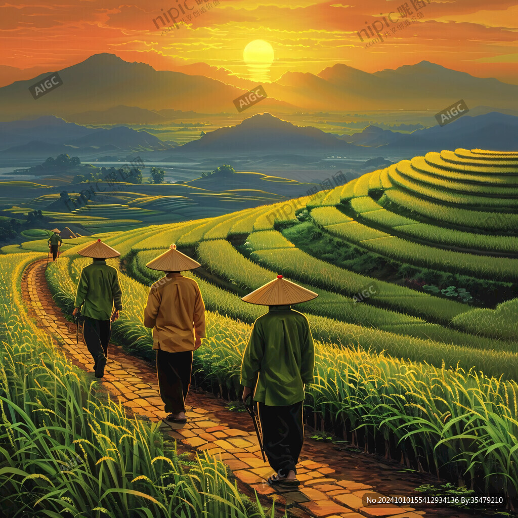 采茶装饰画