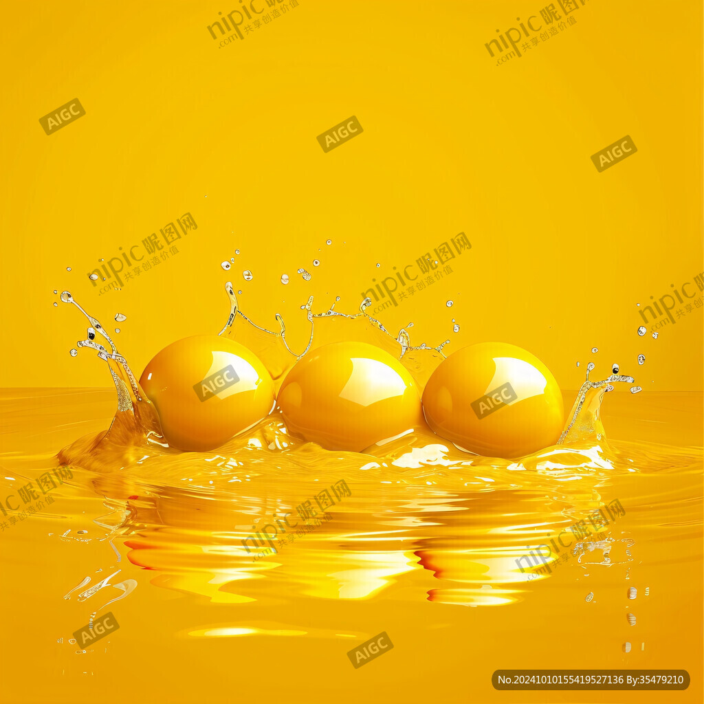 金黄色水滴