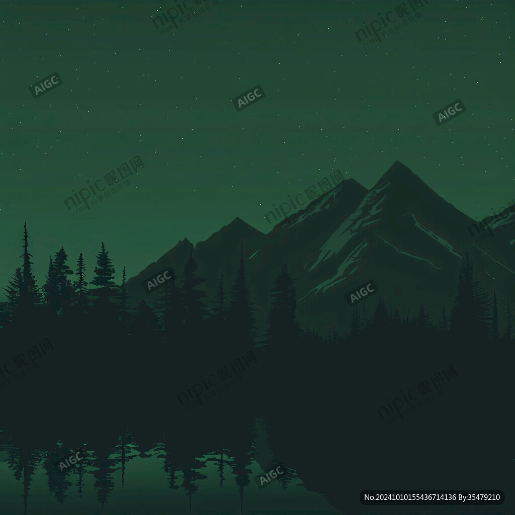 墨绿山峰背景