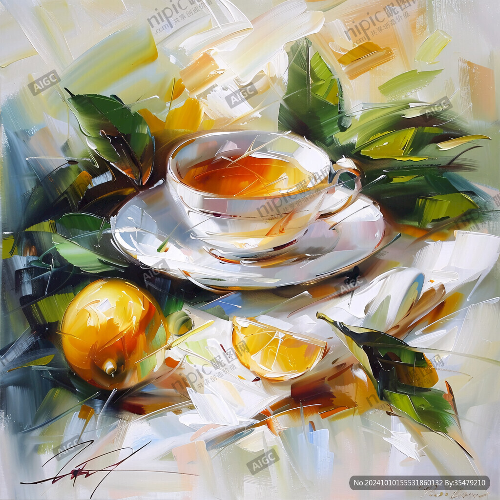 柠檬茶装饰画