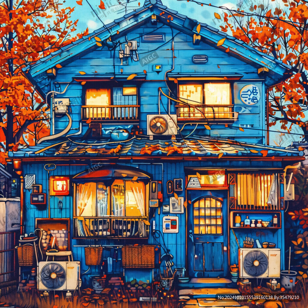 街边小店插画