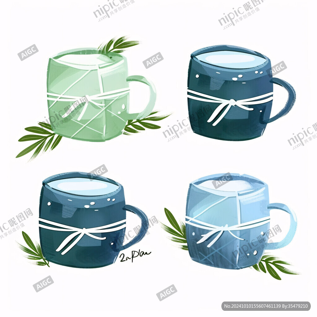 水杯插画