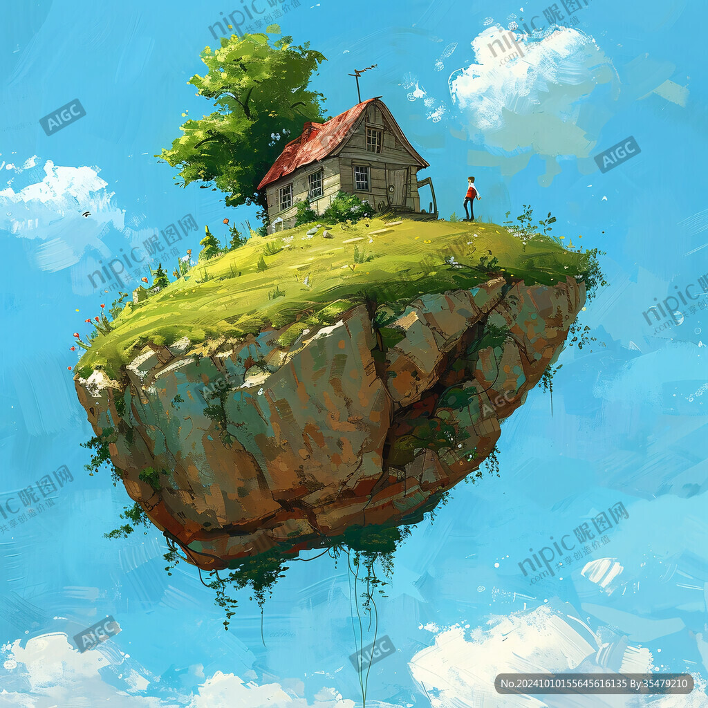 3d画悬空岛