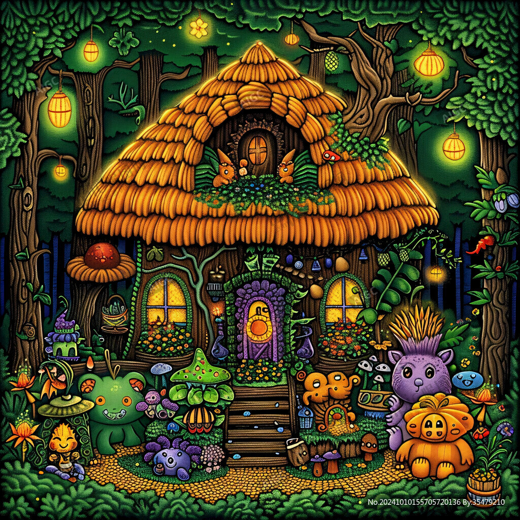 秘密树屋插画