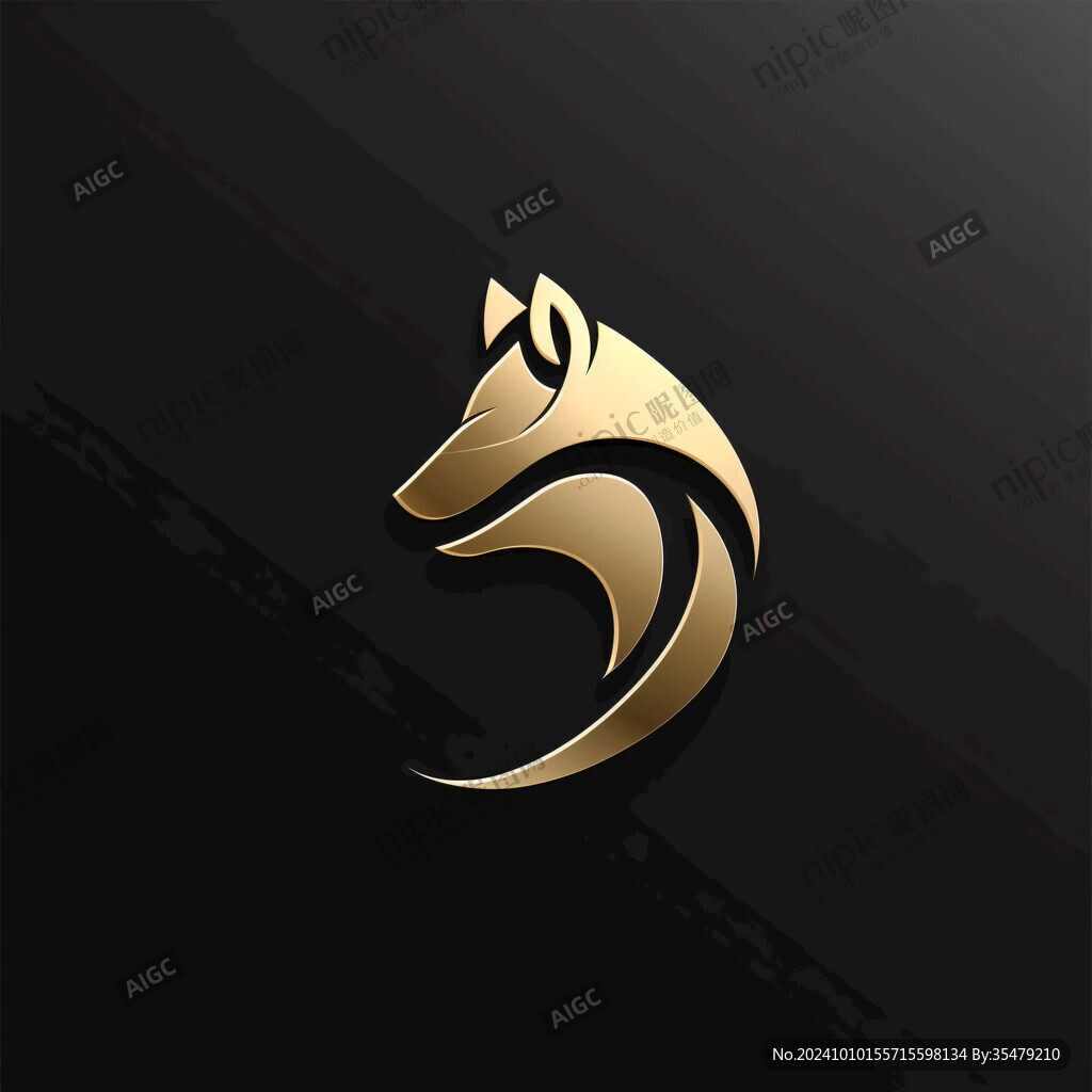 金色动物logo