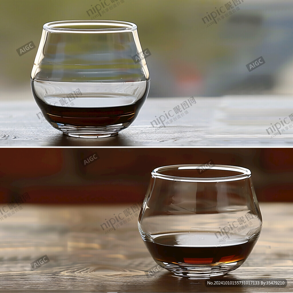 黑底白边酒杯