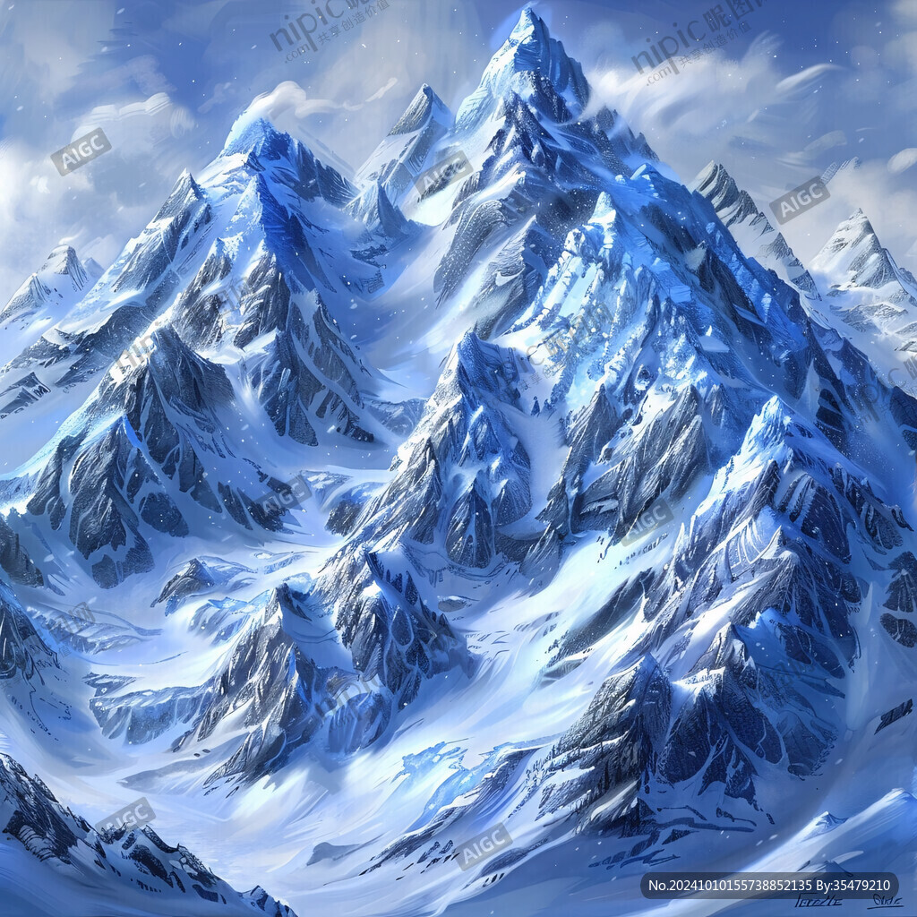 雪山原画