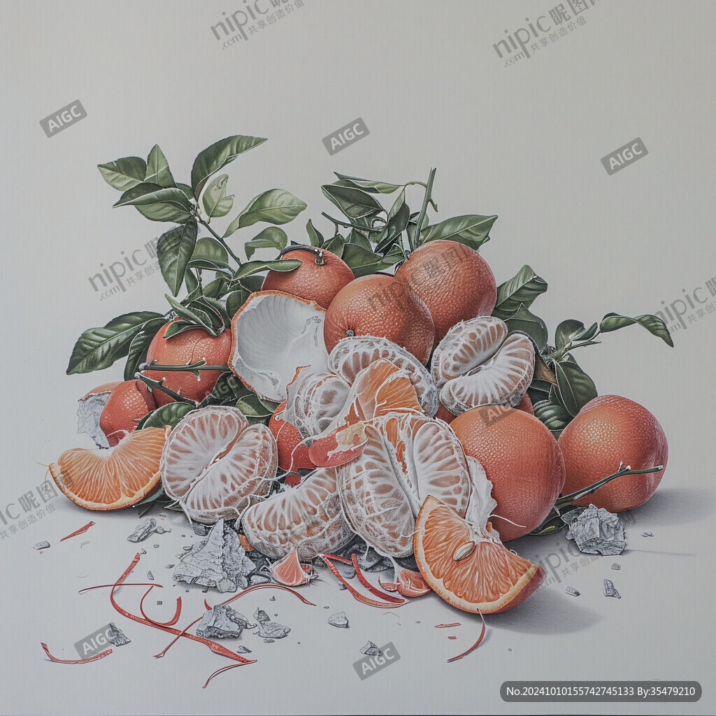 砂糖橘插画设计