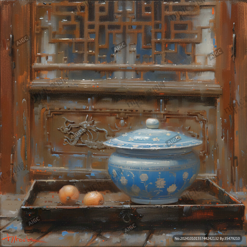 古代院子里水缸