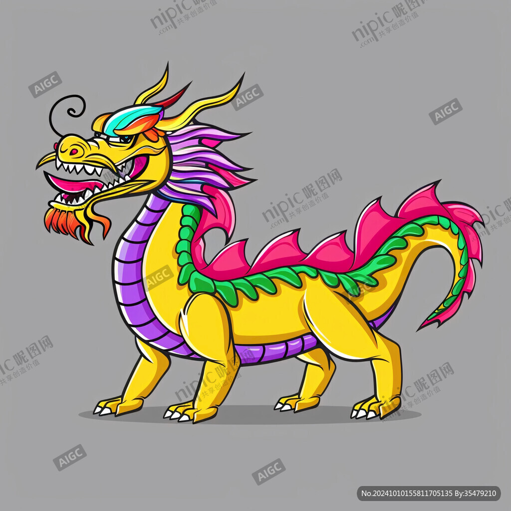 卡通龙中国龙