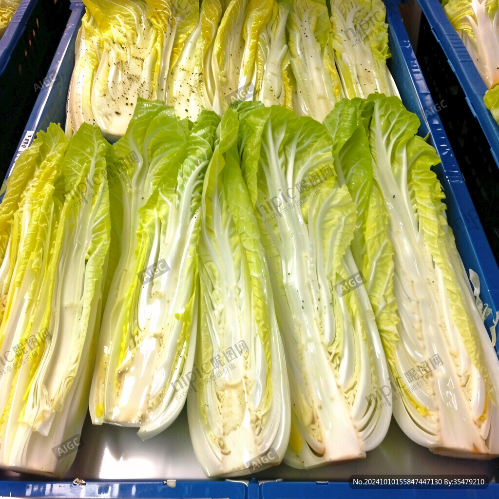 超市货架上大白菜