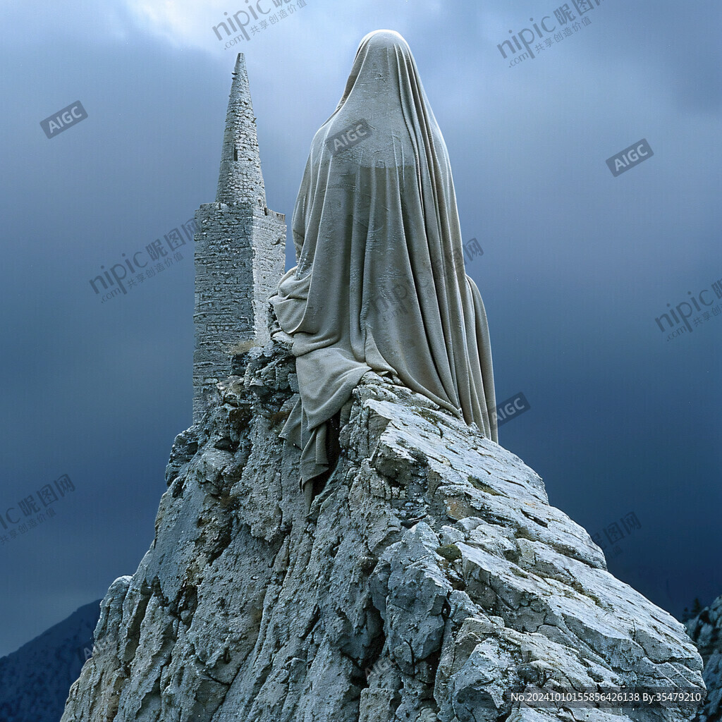 欧洲修女雕塑