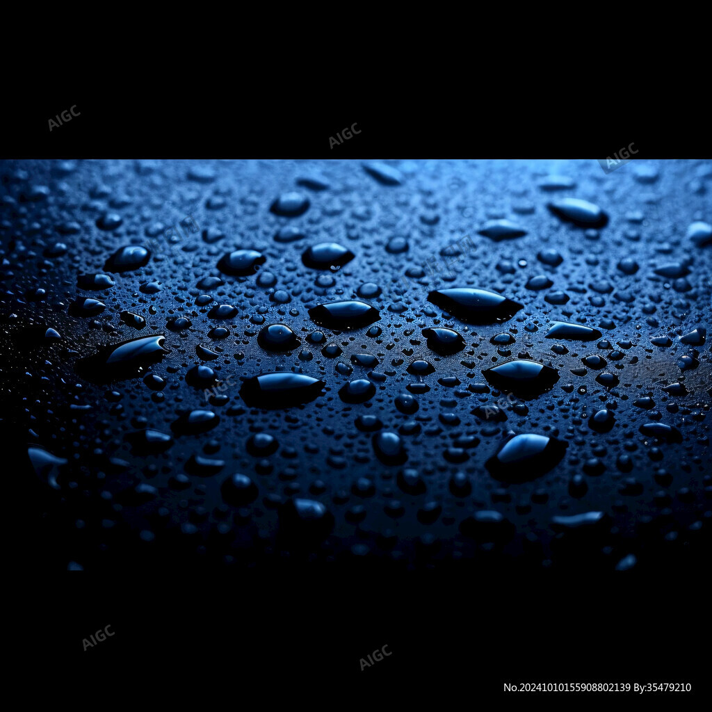 暗蓝色水珠背景