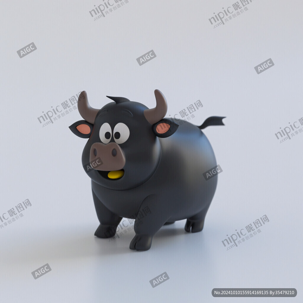 3d卡通牛