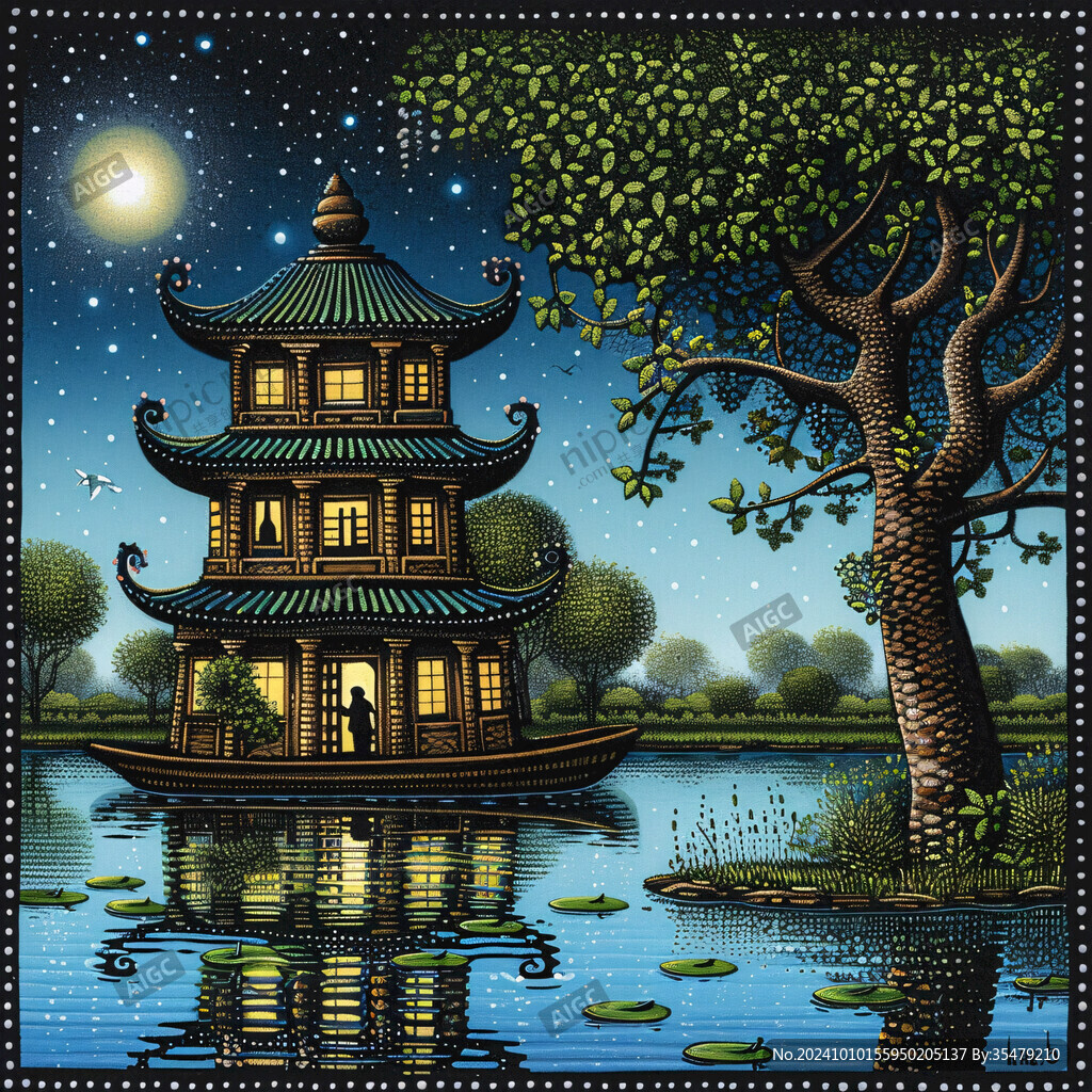 宝光塔插画