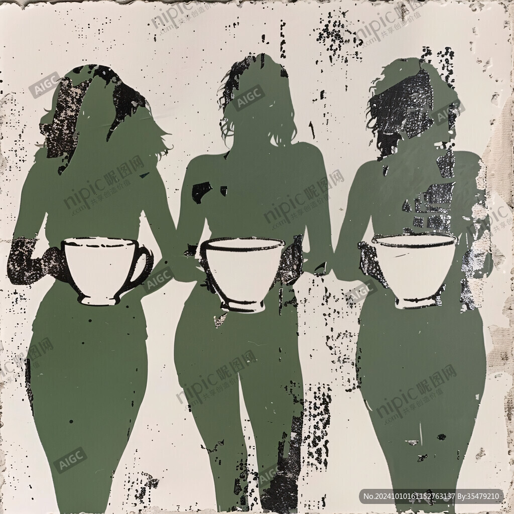 三个女人抽象画