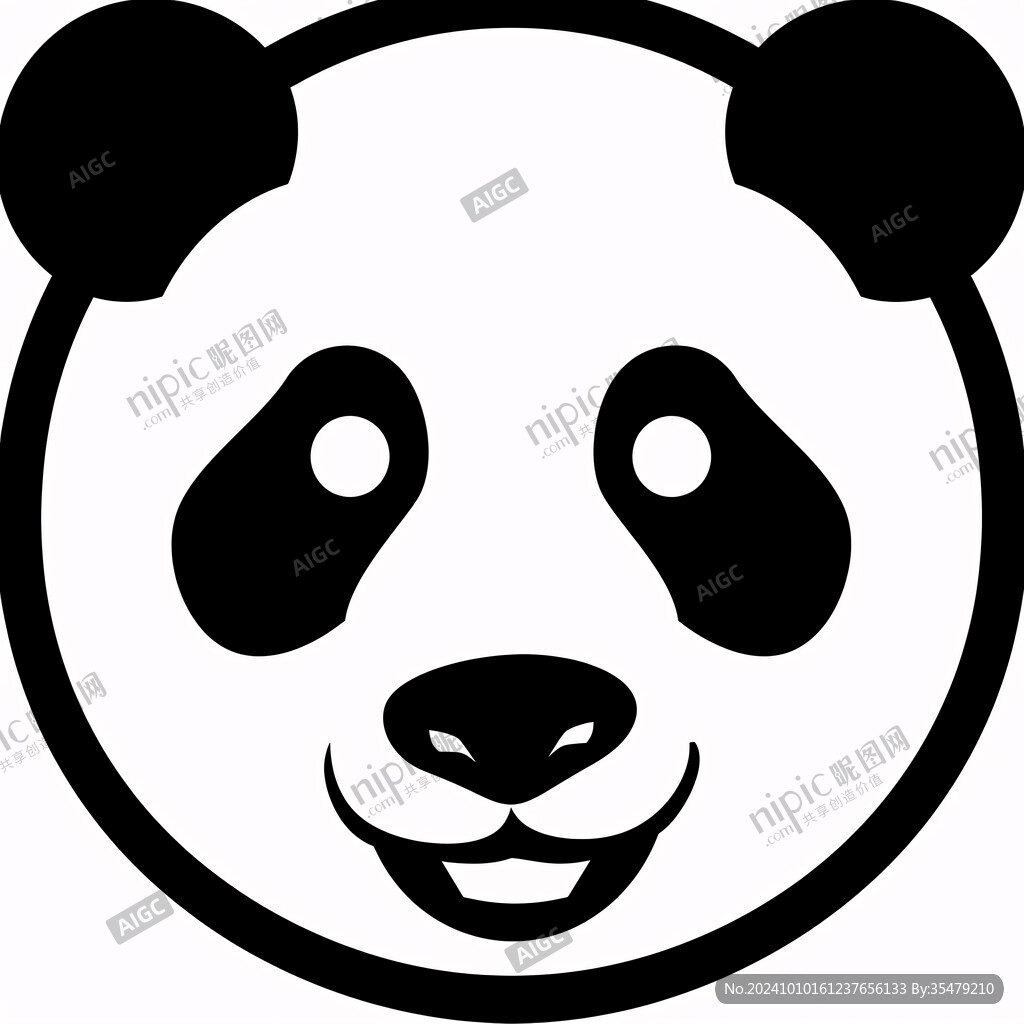 鬼脸熊猫logo