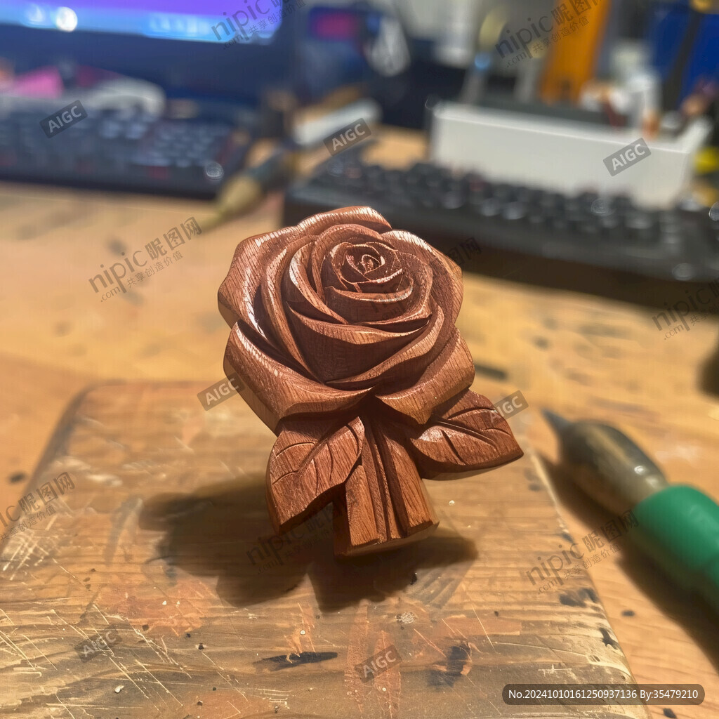 雕刻玫瑰花
