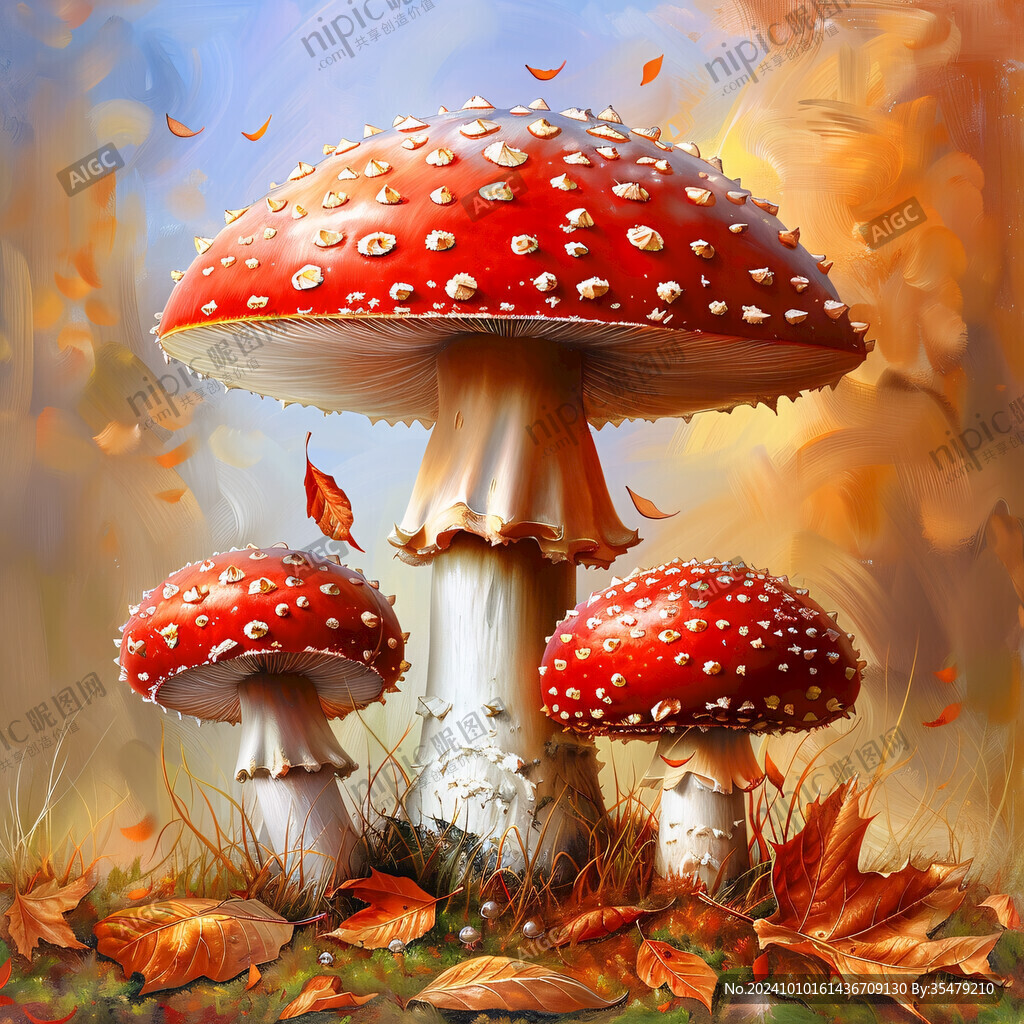 插画蘑菇