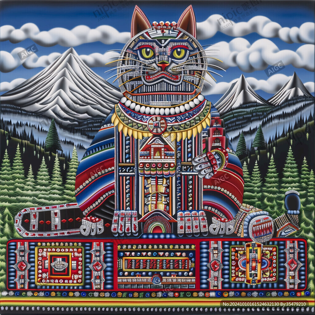 招财猫装饰画