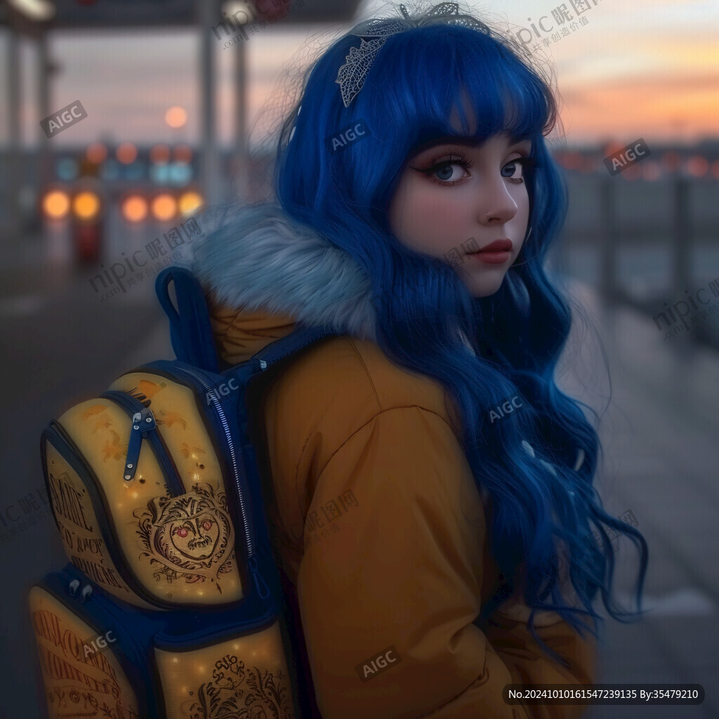 3d效果女孩