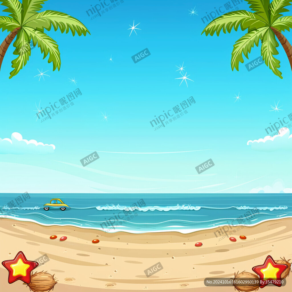 夏日海滩海边风光