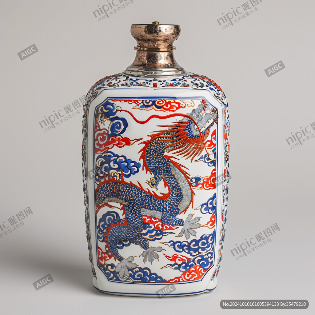 龙纹酒瓶
