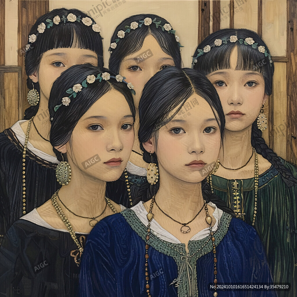 民国风美妆插画