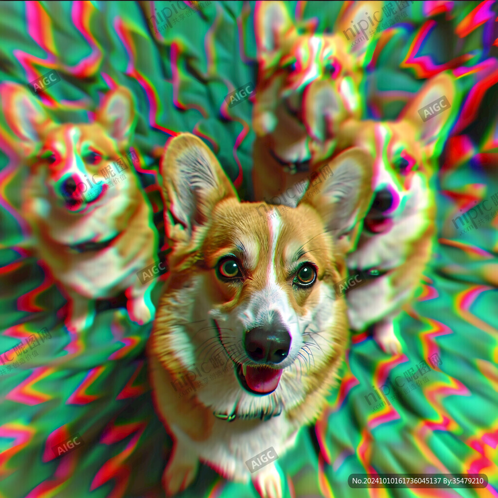 狗狗写实插画