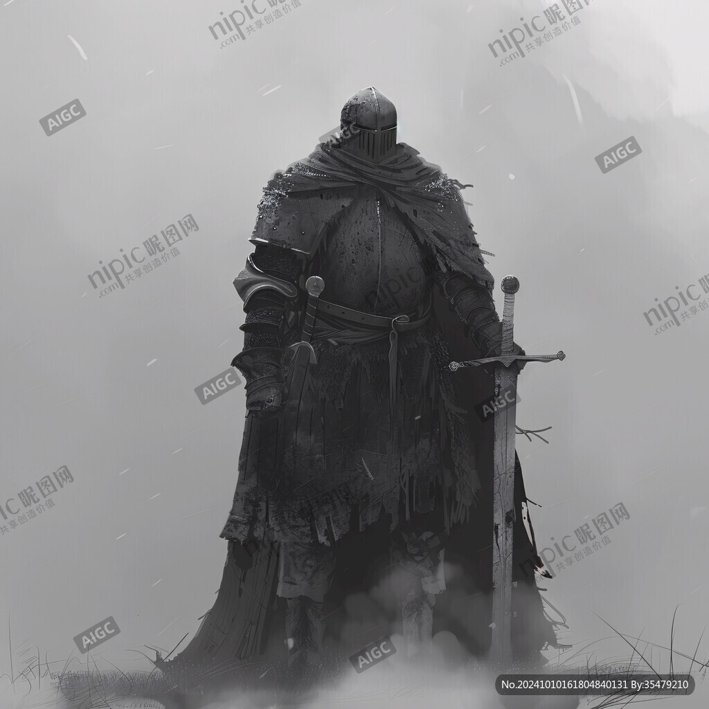 拿剑的男人盔甲