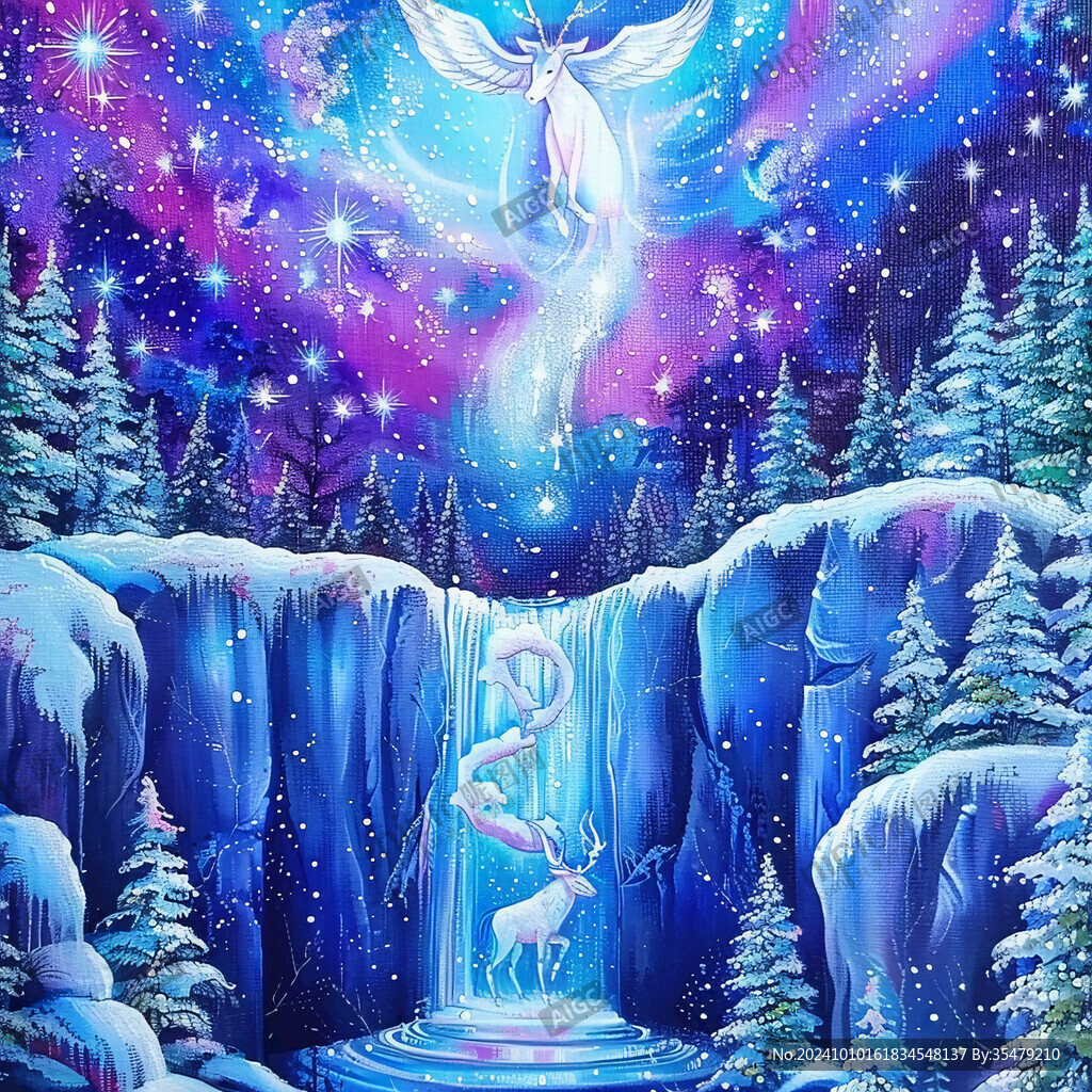 冰雪世界立体画