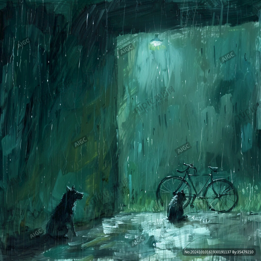 雨巷插画