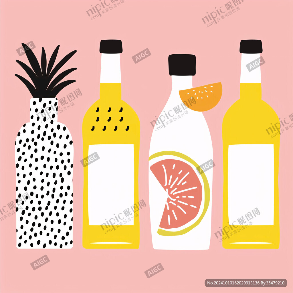 果酒插画