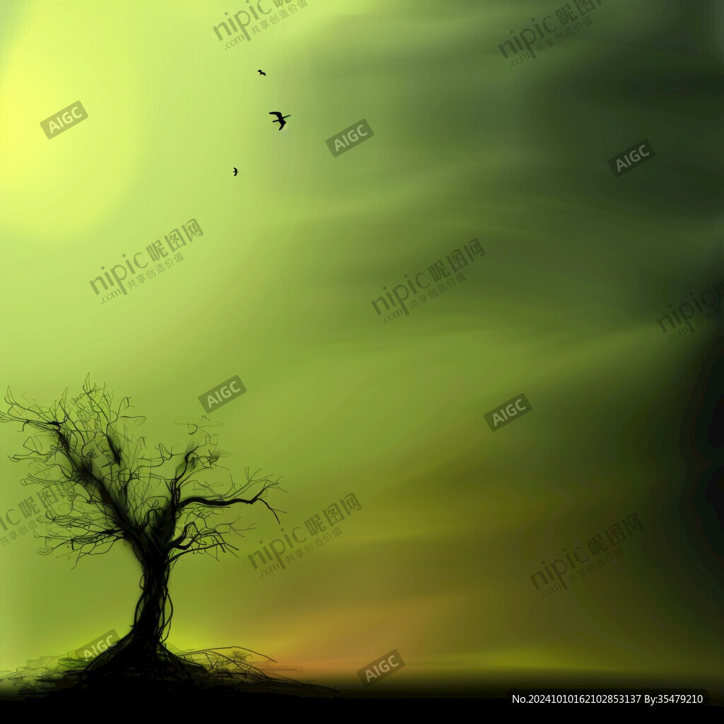 意境树背景