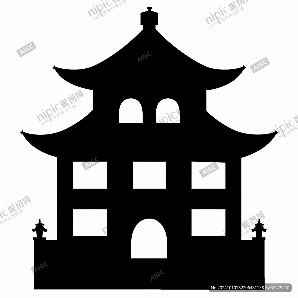 古建筑创意图标