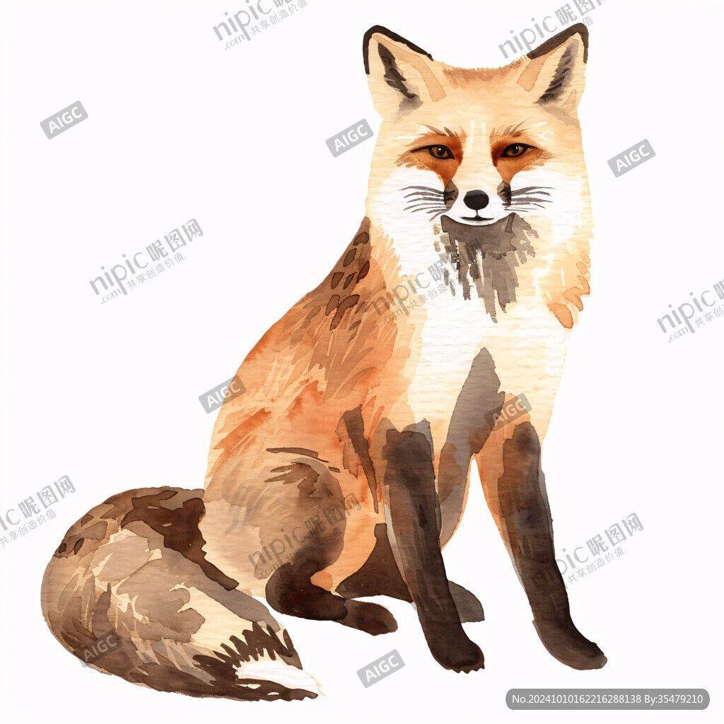 狐狸手绘素材