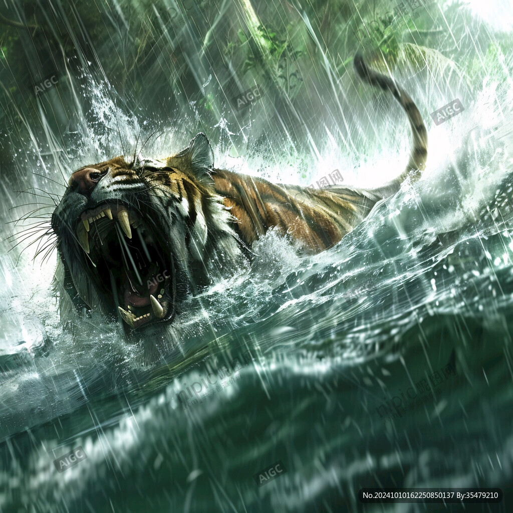 雄壮的动物插画