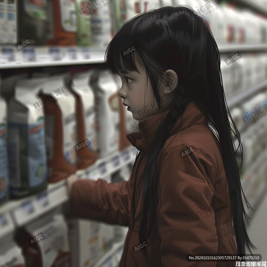 小女孩侧脸