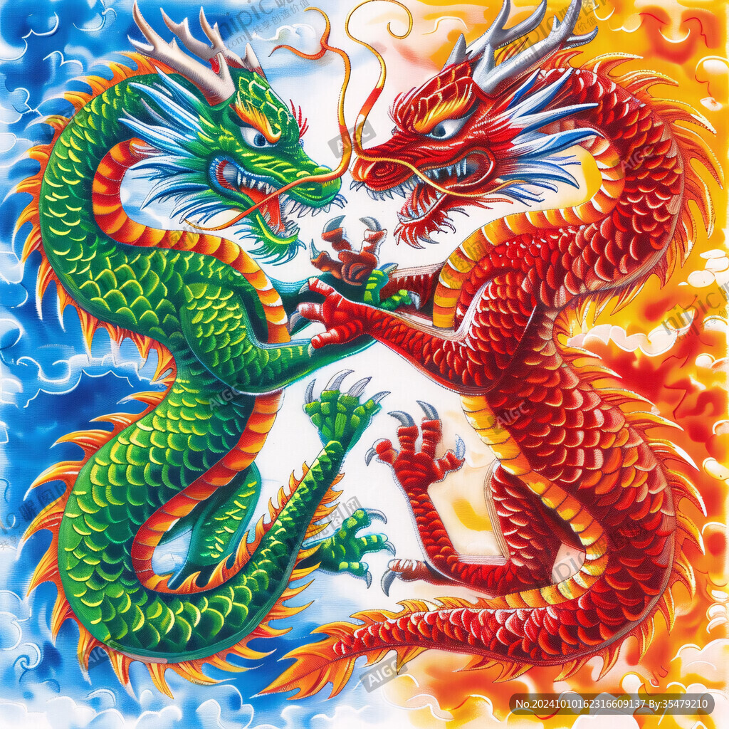 高清双龙图片