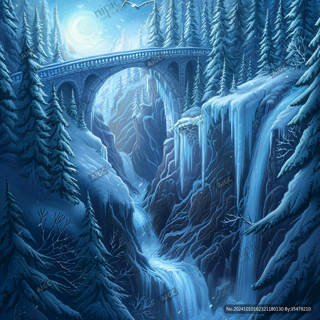 冰雪世界立体画