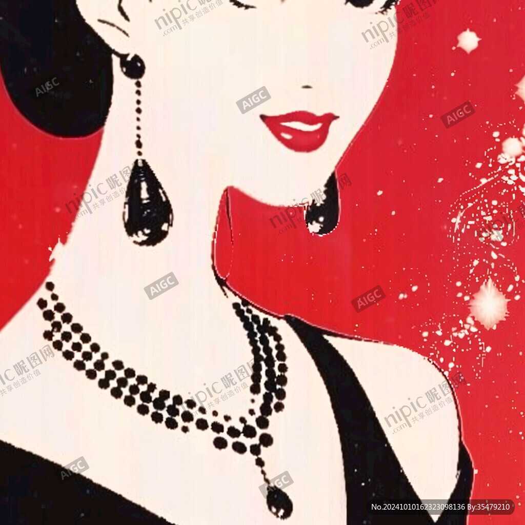 时尚插画美女装饰画