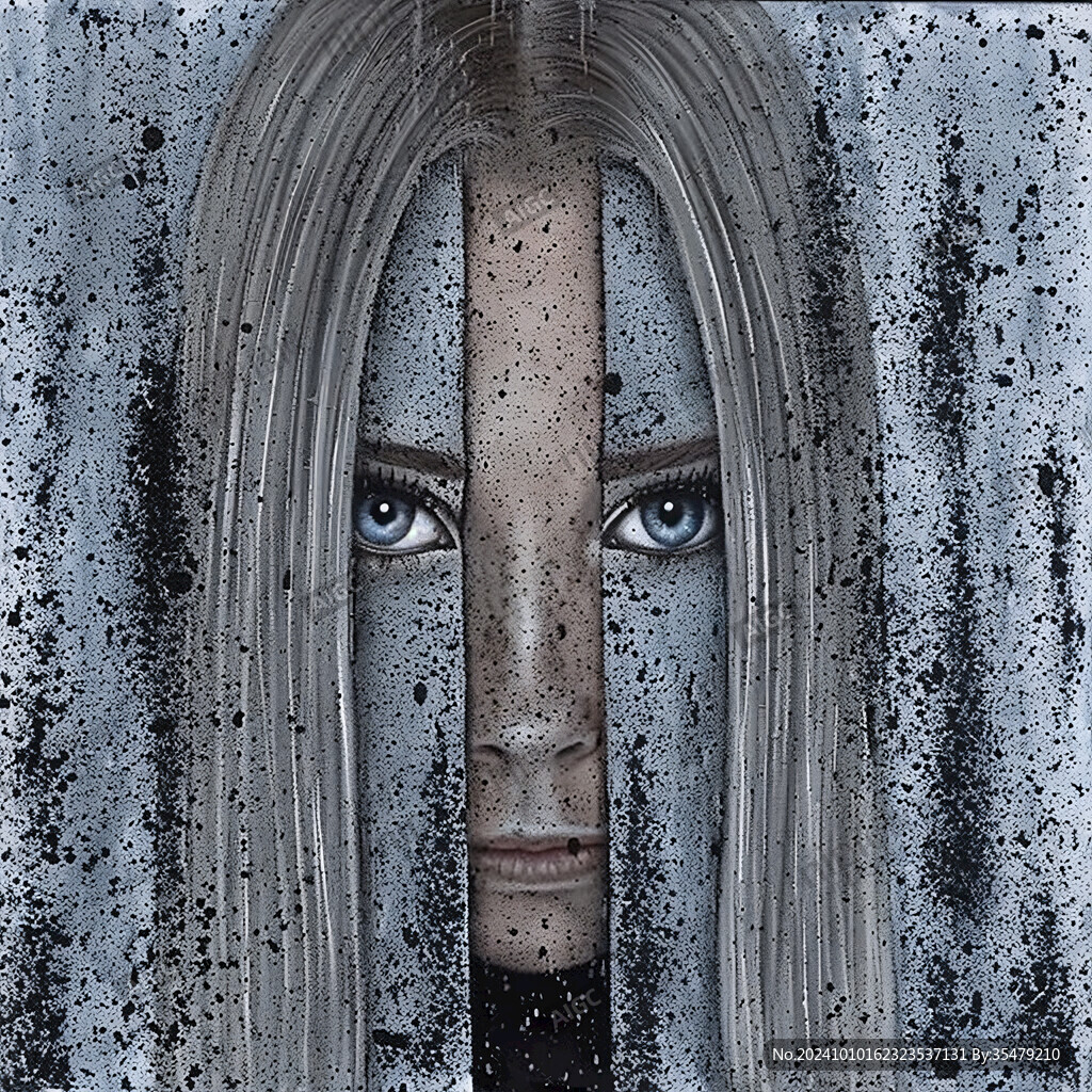 人脸色块拼接装饰画